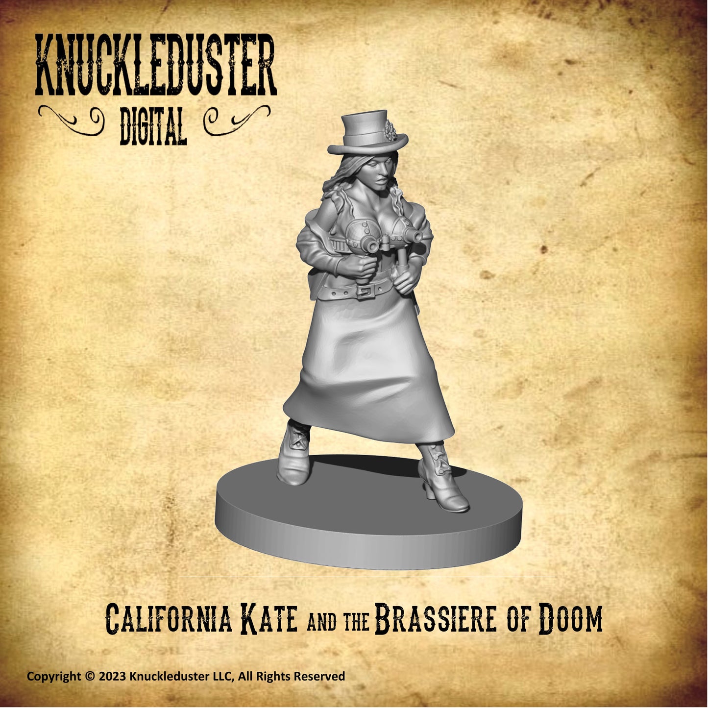 California Kate and the Brassiere of Doom (Printable STL)