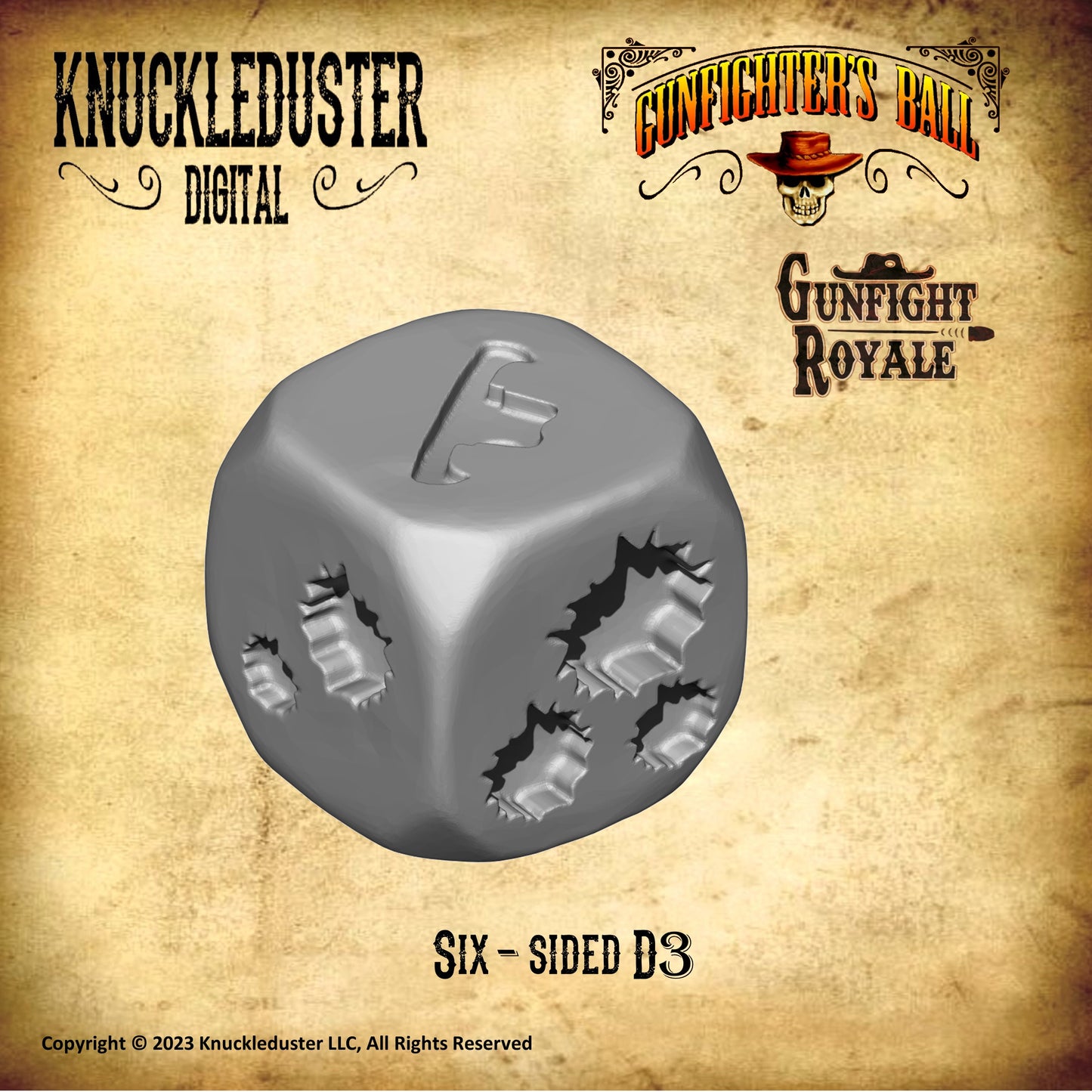 Gunfight Royale Six-Sided D3 STLs