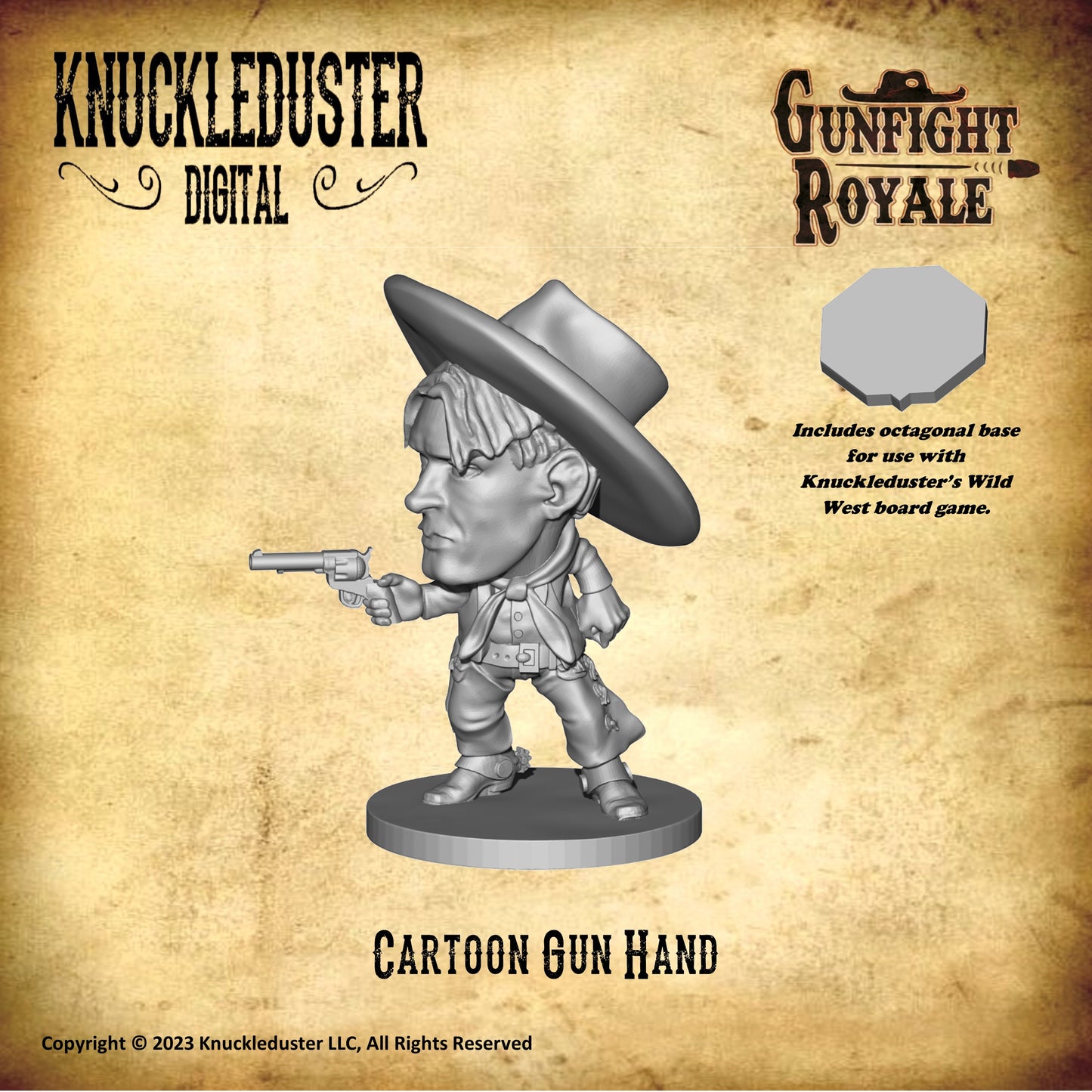 Gunfight Royale Cartoon Gun Hand STL