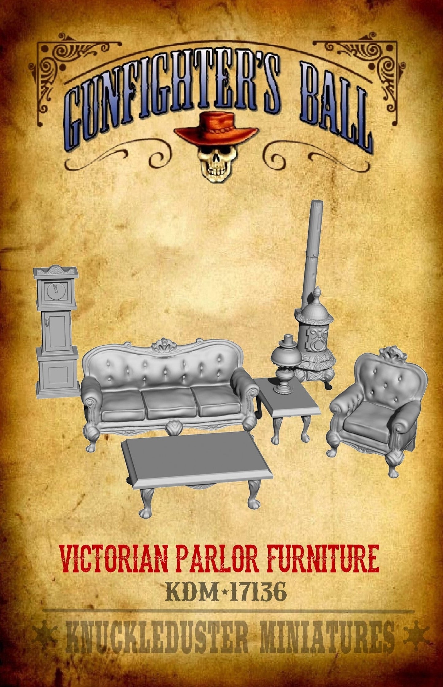 Victorian Parlor Set SNAP TRAY!
