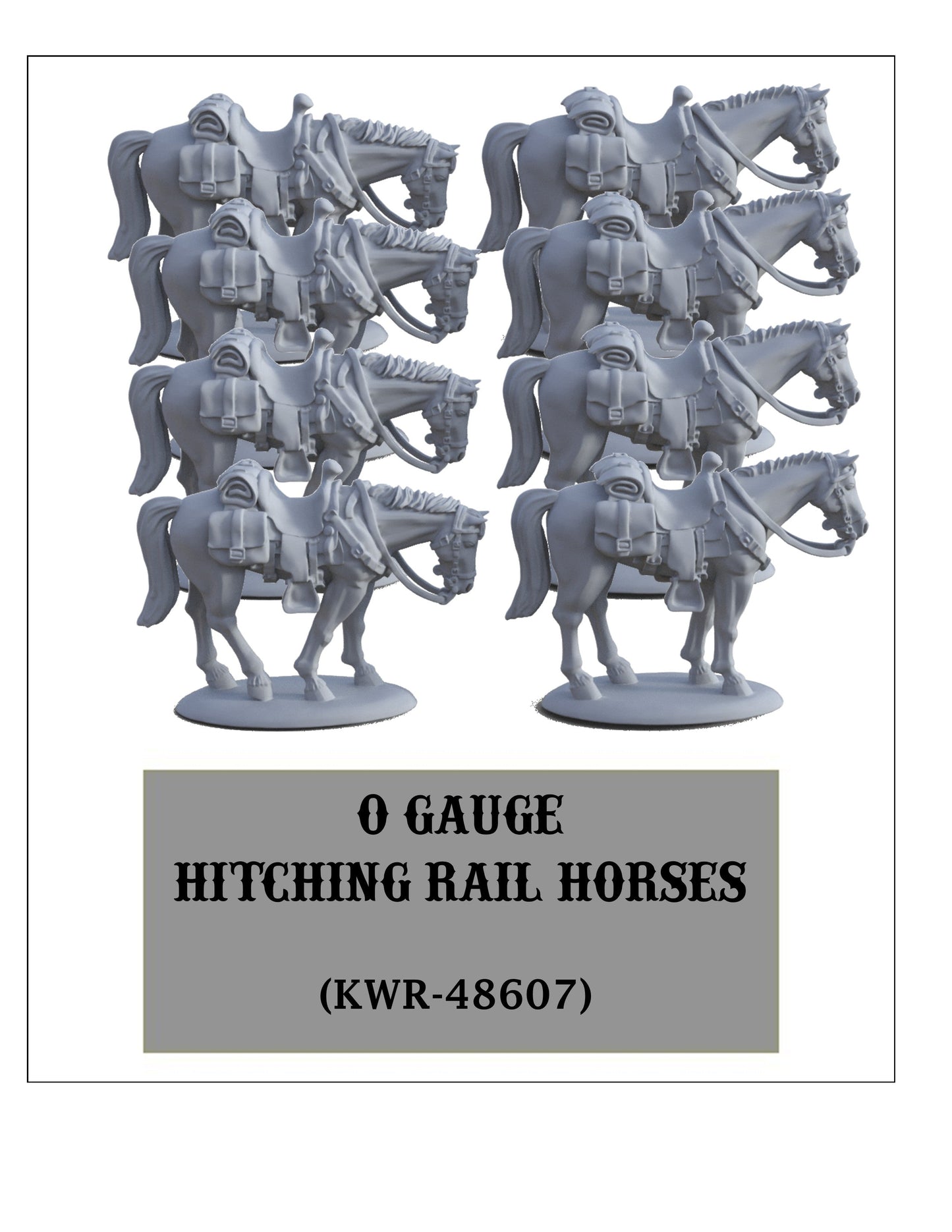 O-Gauge Hitching Rail Horses