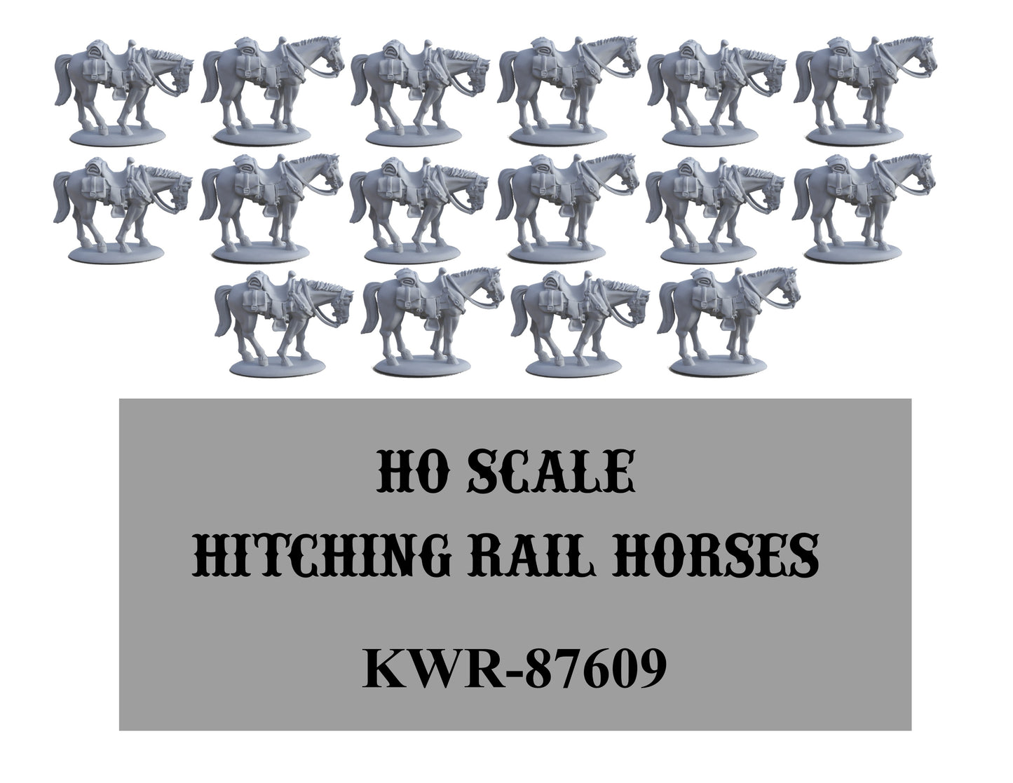 HO-Scale Hitching Rail Horses