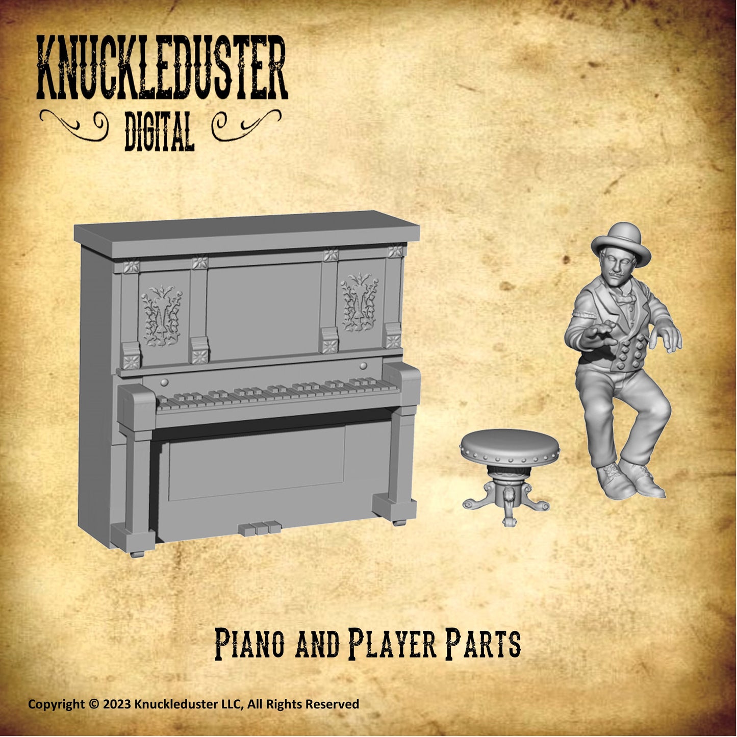 Piano and Player (Downloadable STLs)
