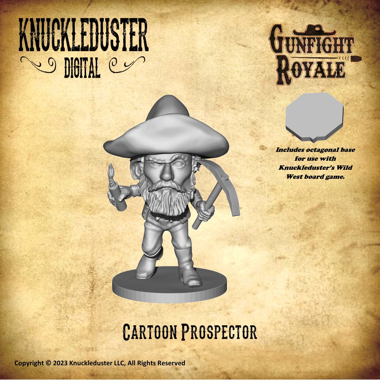 Gunfight Royale Cartoon Prospector STL