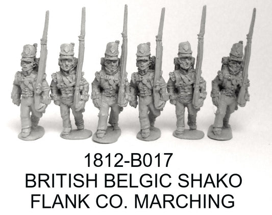 British Flank Company Marching in Belgic Shakos