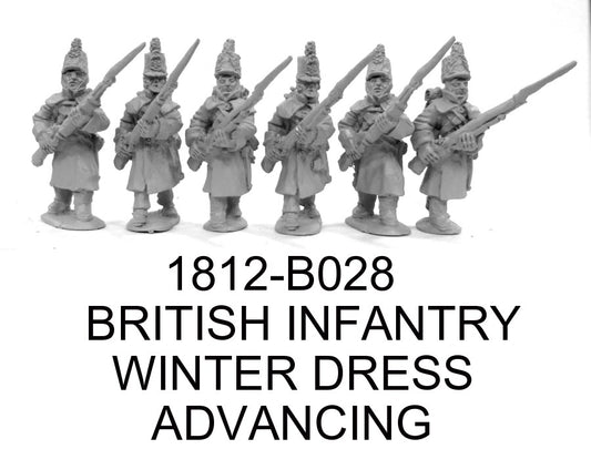 British or Canadian Infantry in Winter Dress Advancing