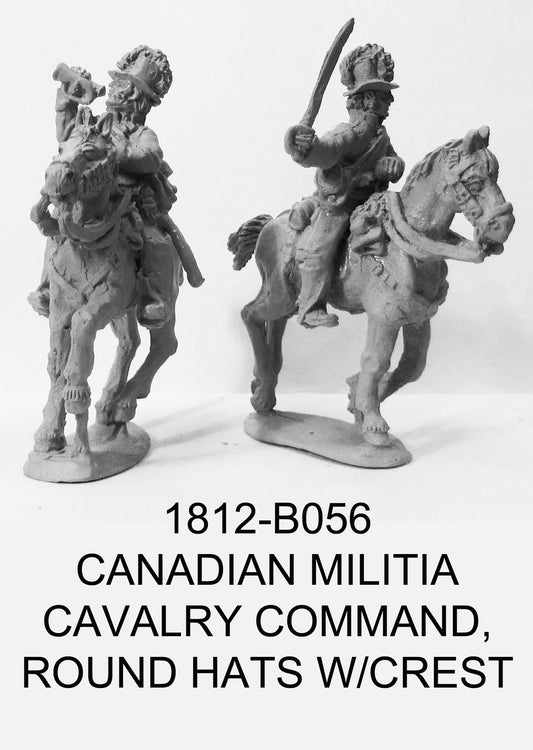 Canadian Militia Cavalry Command, Round Hats w/Crest