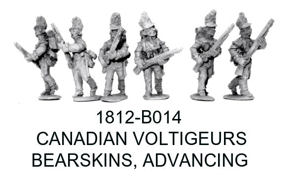 Canadian Voltigeurs in Bearskins, Advancing