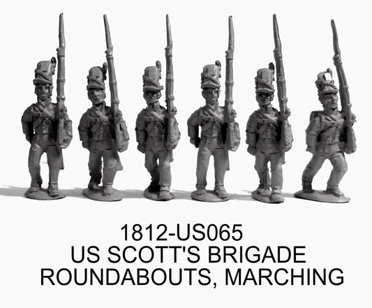 US Line Marching in Kersey Roundabouts (Scott's Brigade) and Tombstone Shako