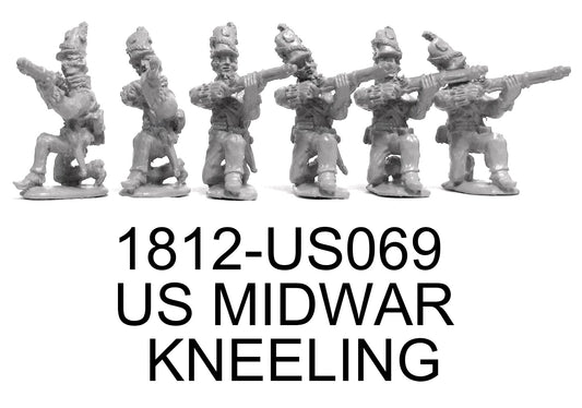 US Infantry Kneeling-Firing, 1813 Mid-War Uniform