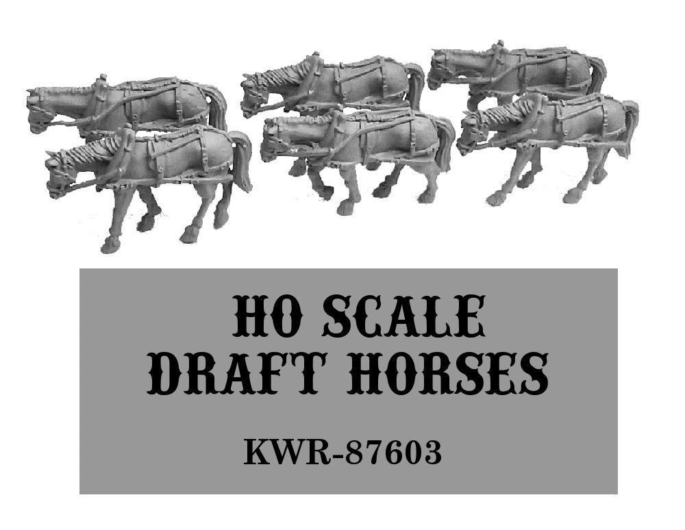 HO-Scale Draft Horses