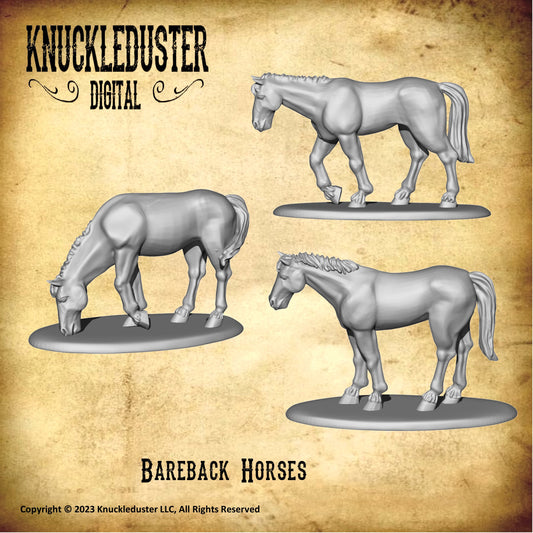 Bareback Horses (Downloadable STLs)