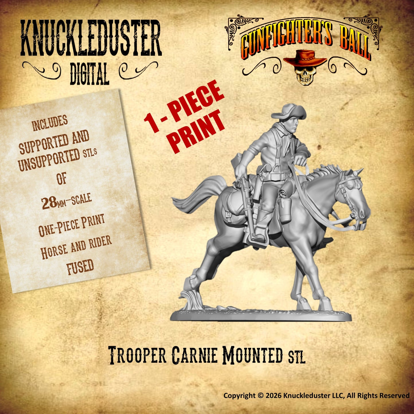 Mounted Hollywood Cavalry Troopers (STLs)