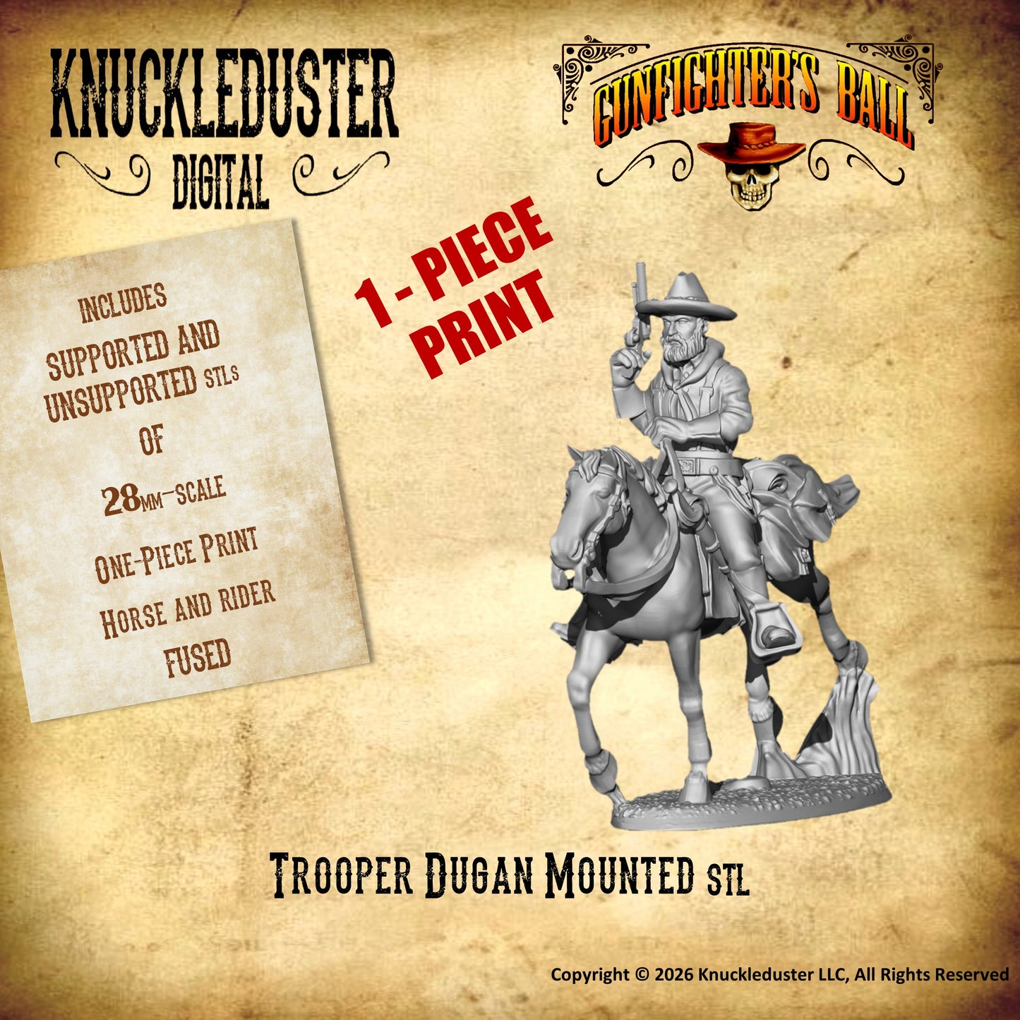 Mounted Hollywood Cavalry Troopers (STLs)