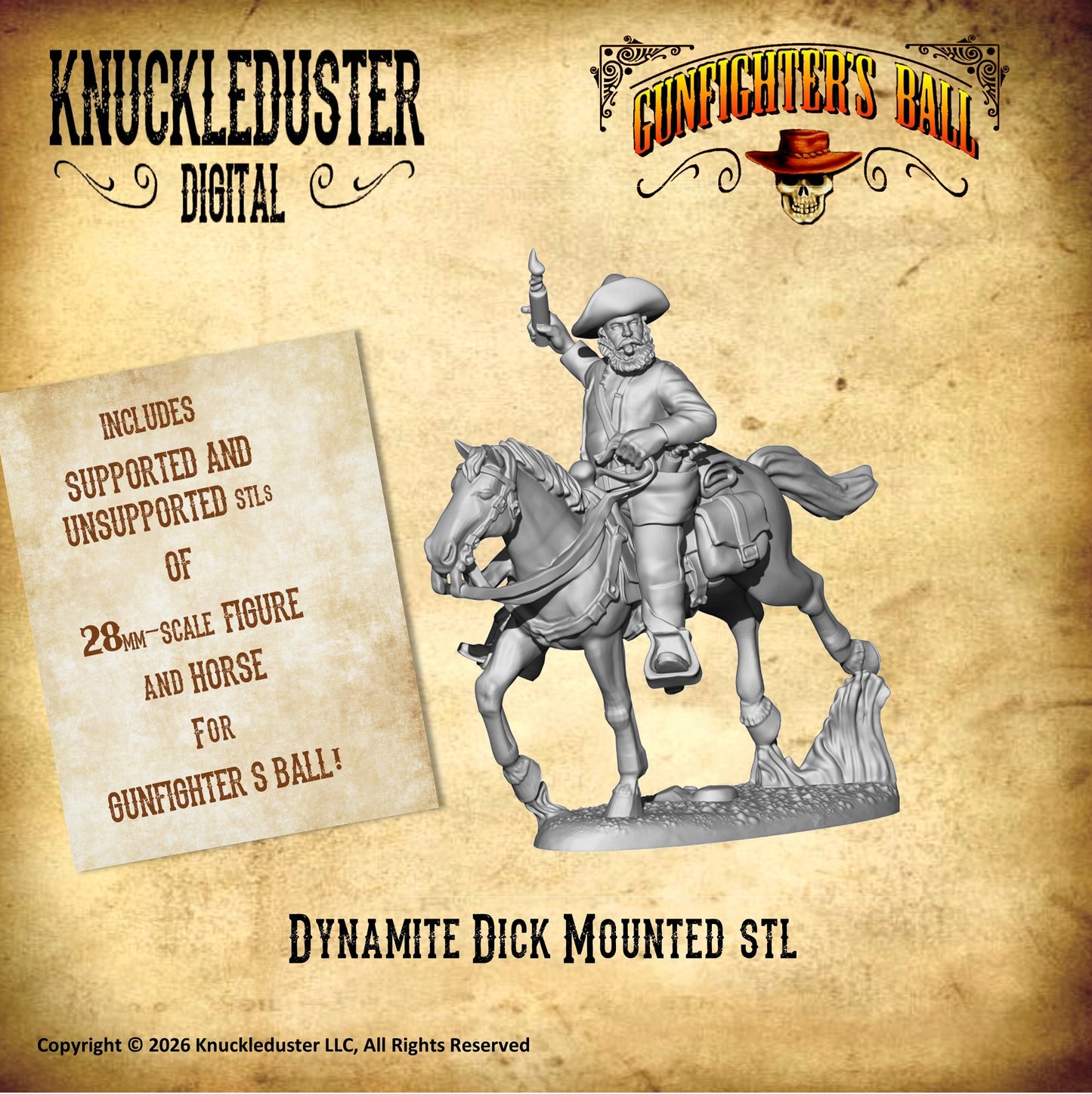 Dynamite Dick Mounted (STL)