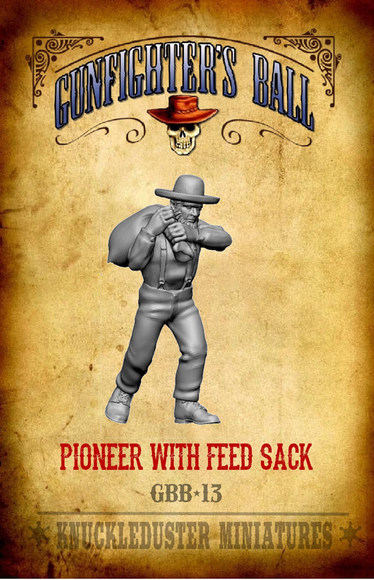 Pioneer With Feed Sack (Snap Tray)