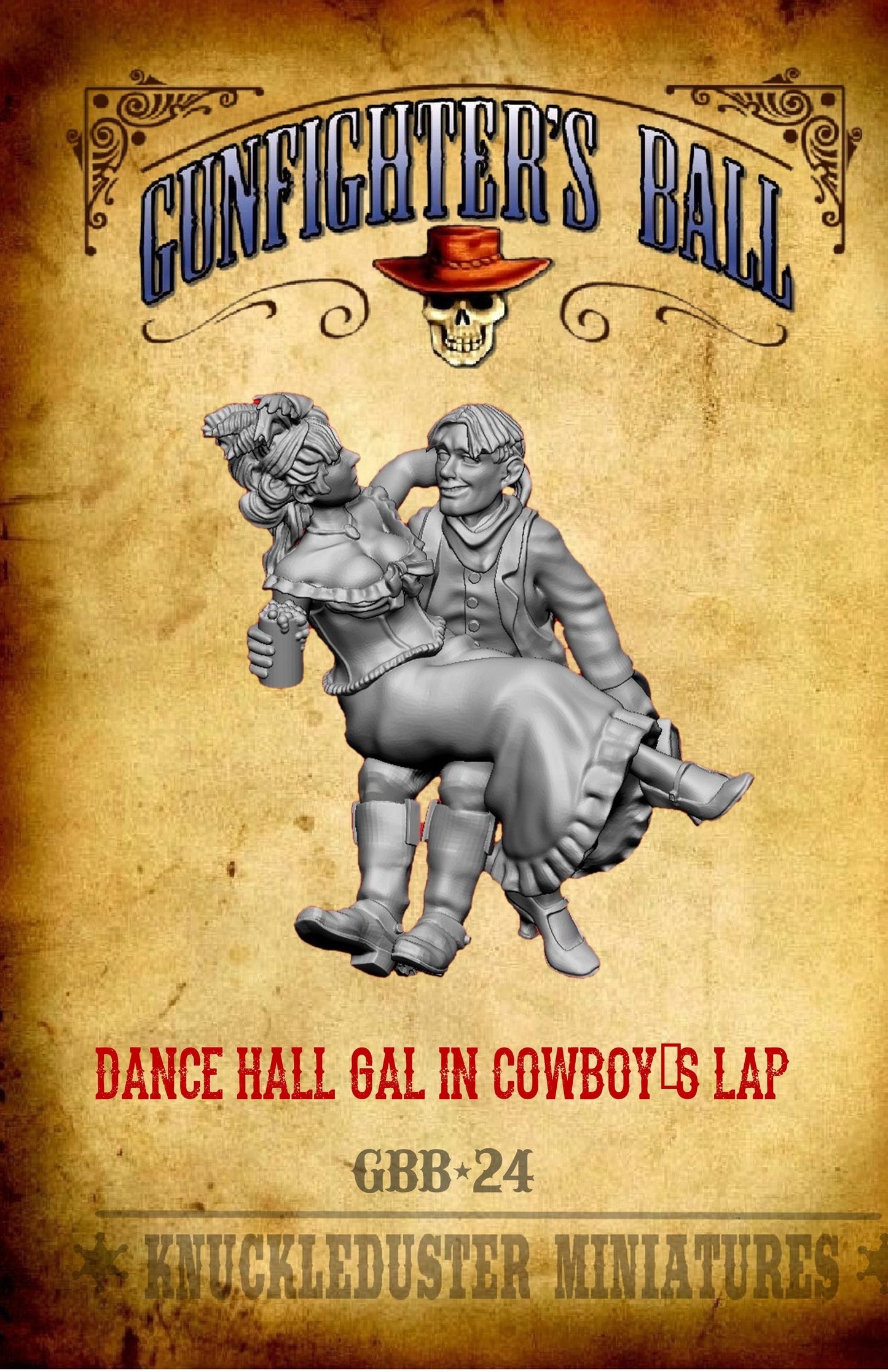 Dance Hall Gal on Cowboy's Lap <Metal>