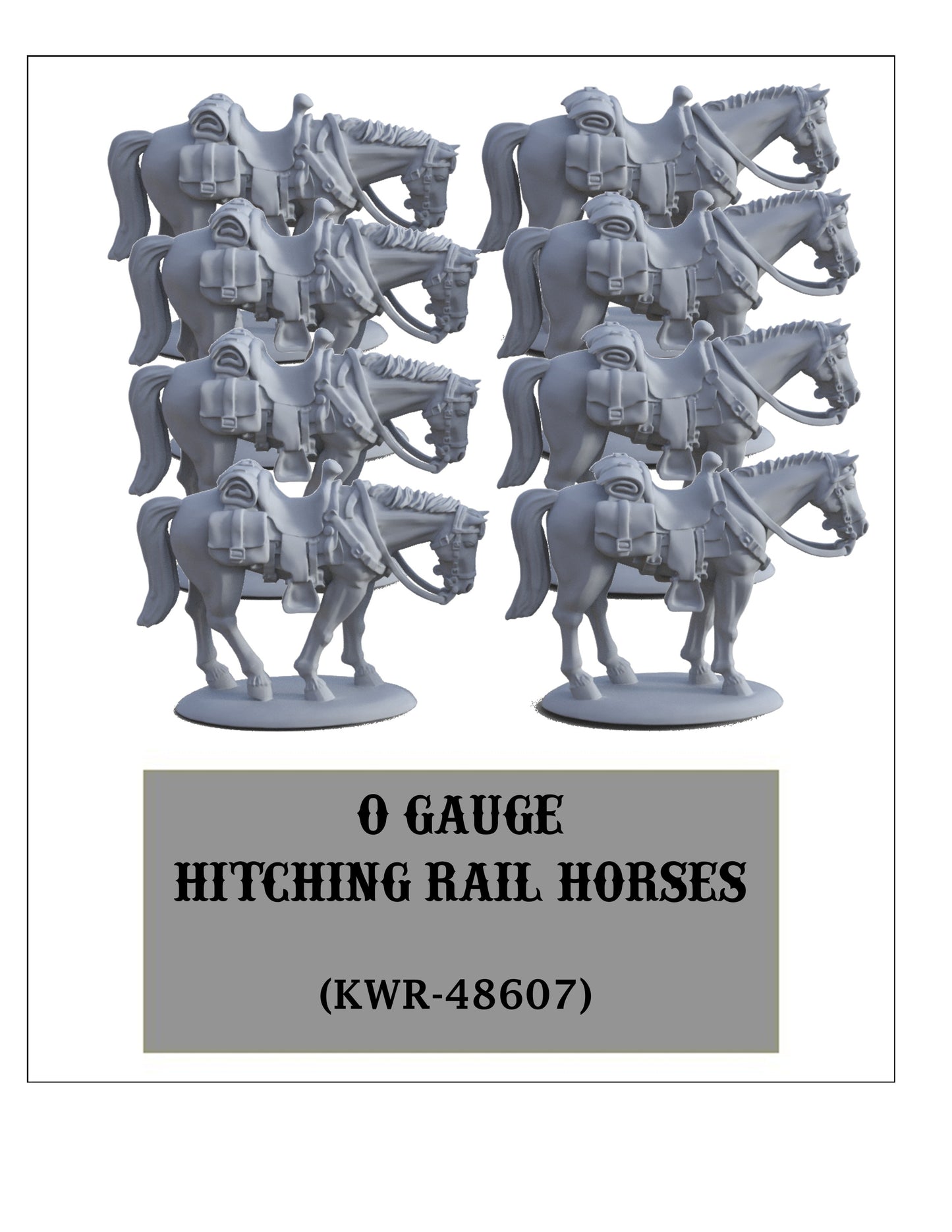 O-Gauge Hitching Rail Horses