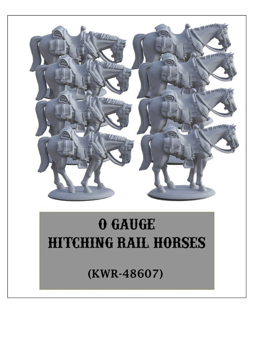 O-Gauge Hitching Rail Horses