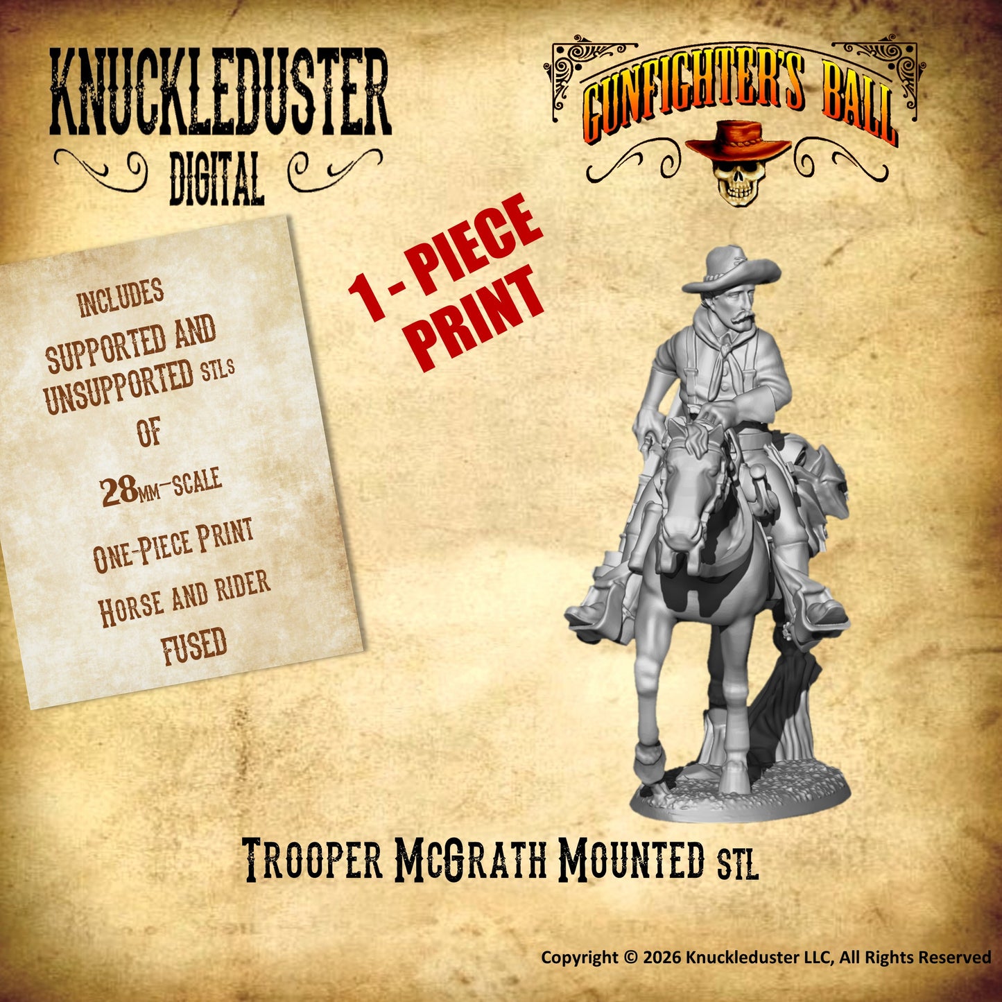 Mounted Hollywood Cavalry Troopers (STLs)