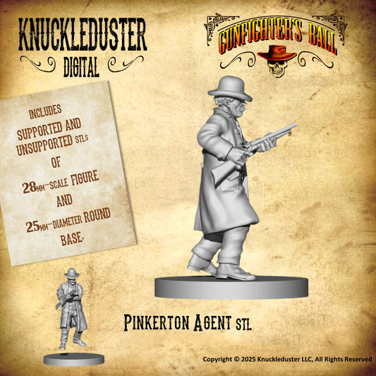 Pinkerton Agent with Shotgun (STL)
