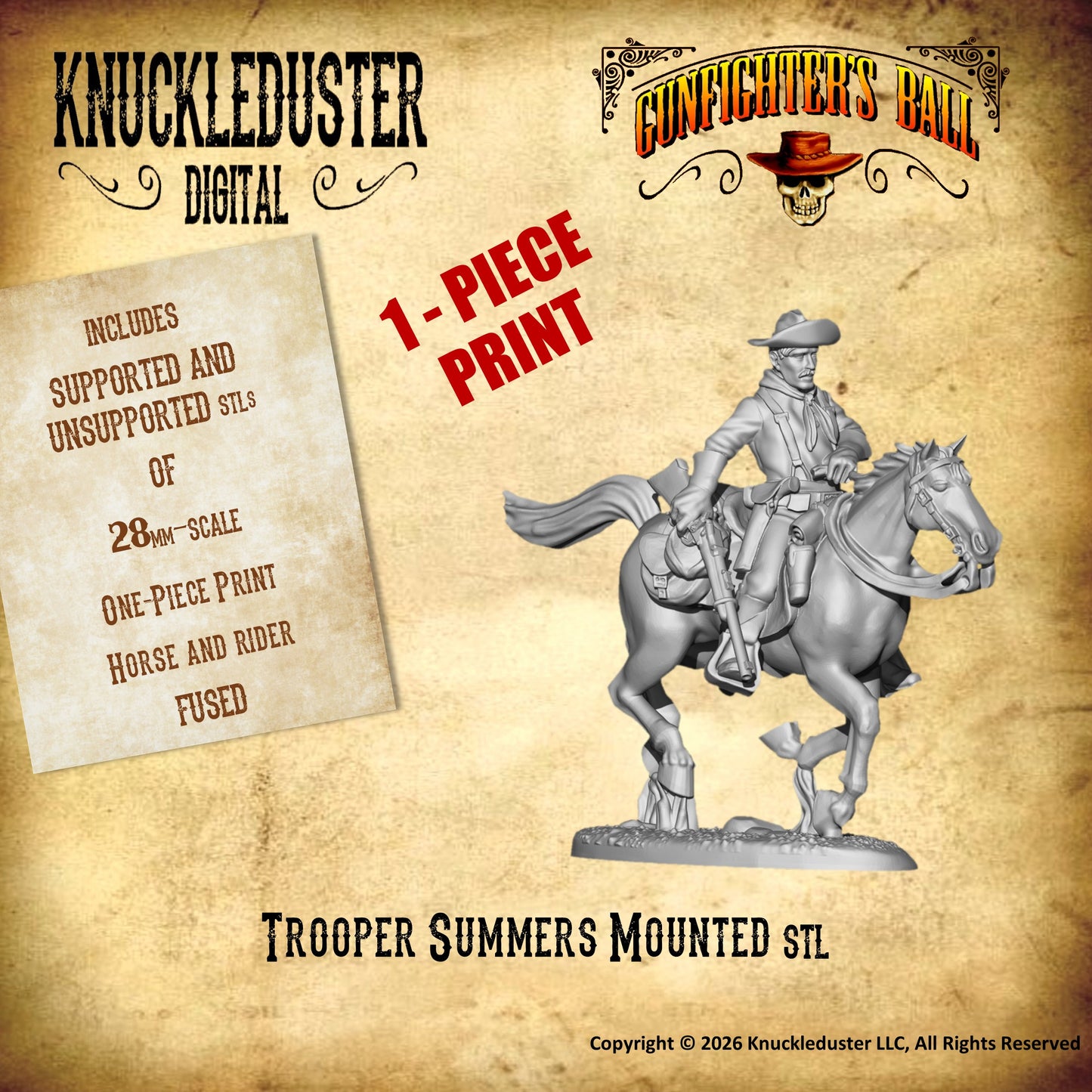 Mounted Hollywood Cavalry Troopers (STLs)