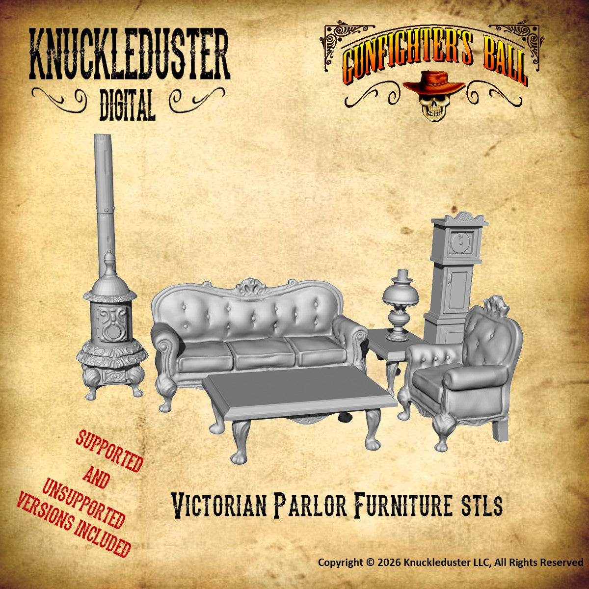 Victorian Parlor Furniture STLs