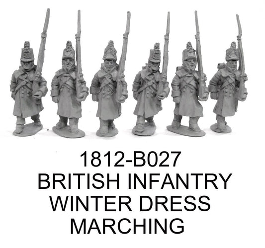 British or Canadian Infantry in Winter Dress Marching