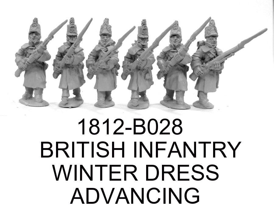 British or Canadian Infantry in Winter Dress Advancing