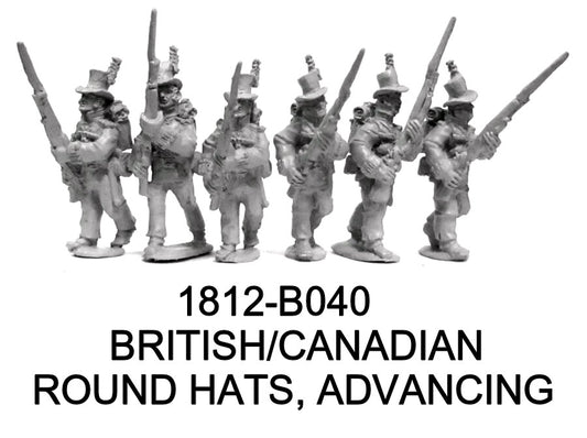 British Center Company in Round Hats Advancing