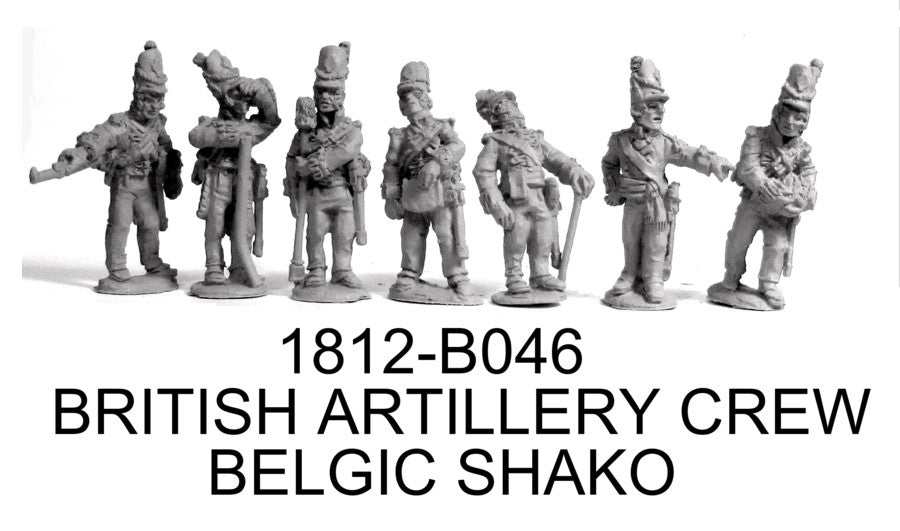 British Artillery Crew in Belgic Shako