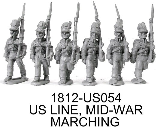 US Line Marching, 1813 Mid-War Uniform