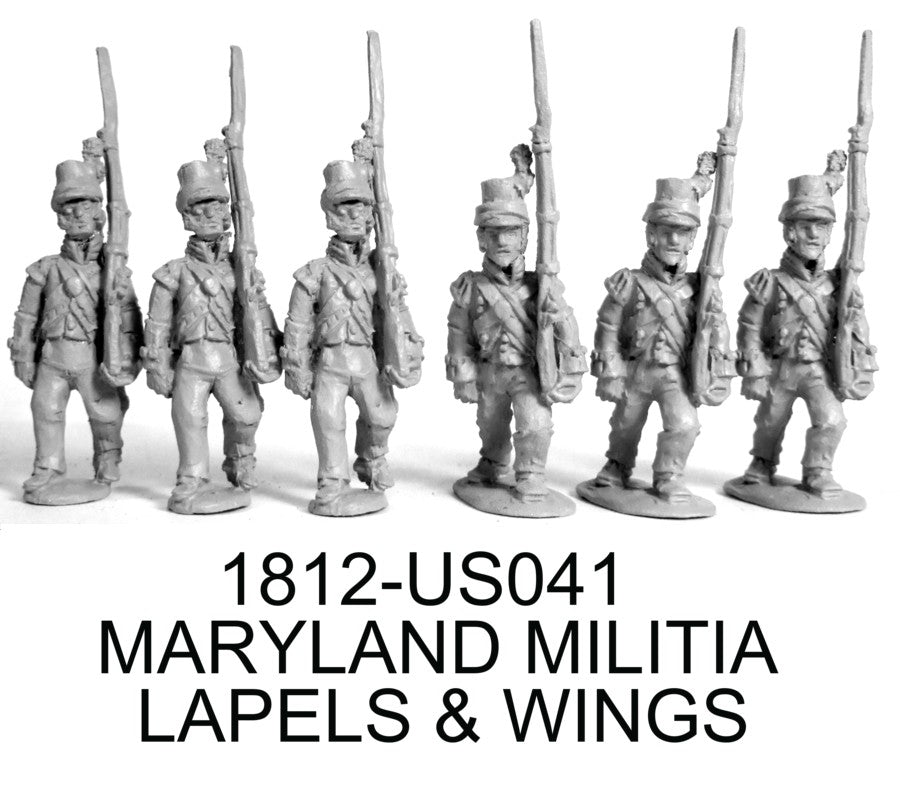 US Maryland Militia w/Shoulder Wings Marching