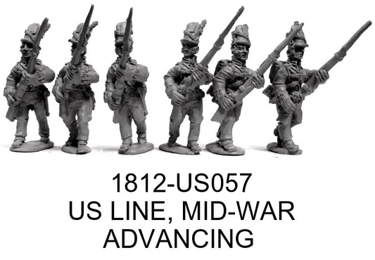 US Line Advancing, 1813 Mid-War Uniform