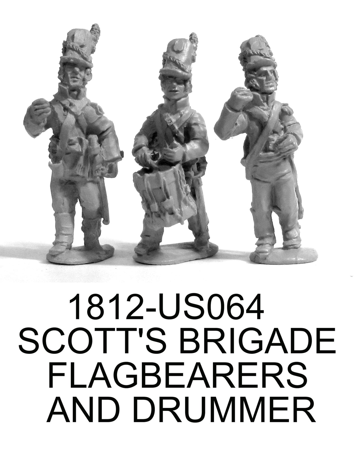 US Scott's Brigade Flagbearers and Drummer in Roundabouts