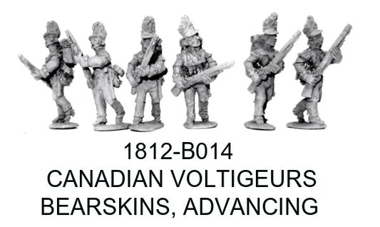 Canadian Voltigeurs in Bearskins, Advancing