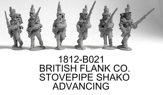 British Flank Company in Stovepipe Shako Advancing