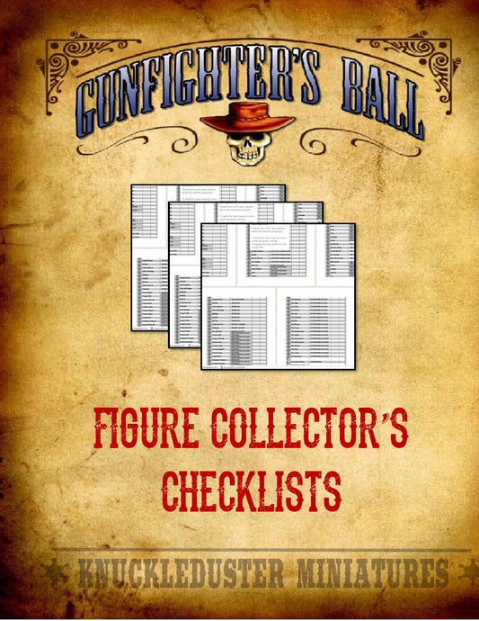 Gunfighter's Ball Figure Collector's Roster Sheets