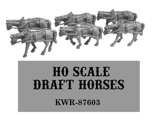 HO-Scale Draft Horses