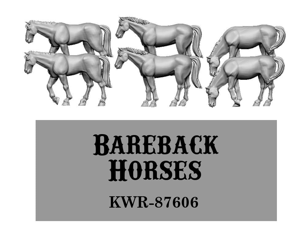 HO-Scale Bareback Horses
