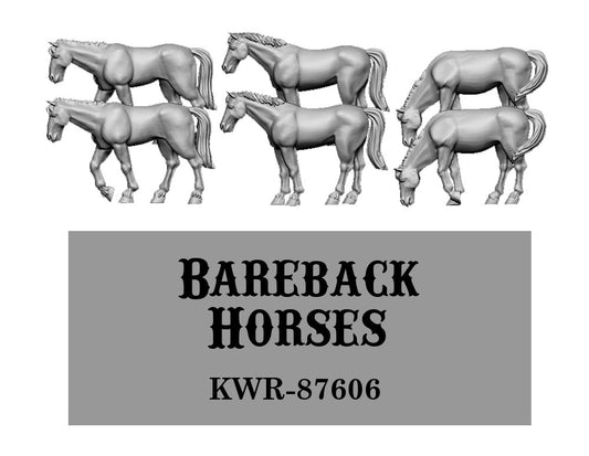 HO-Scale Bareback Horses