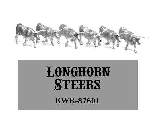 HO-Scale Longhorn Steers